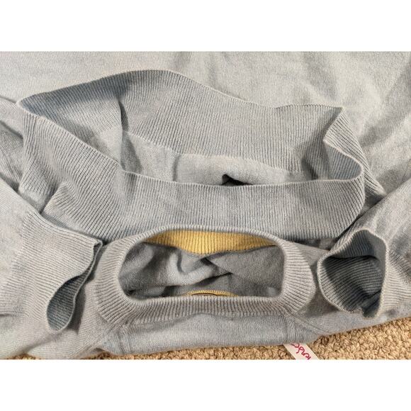 Pale blue Medium Raffi 100% wool crew neck sweater - Picture 14 of 16